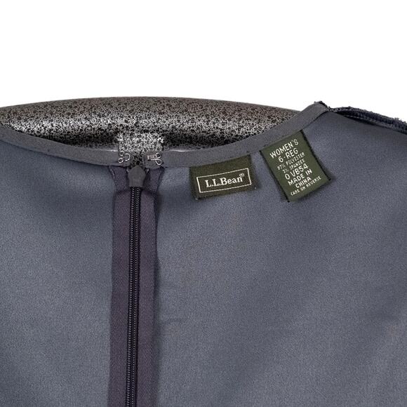 LL Bean Classic Jumper Sleeveless Dress Gray SZ 6 REG Modest Capsule Minimalist - Picture 6 of 7